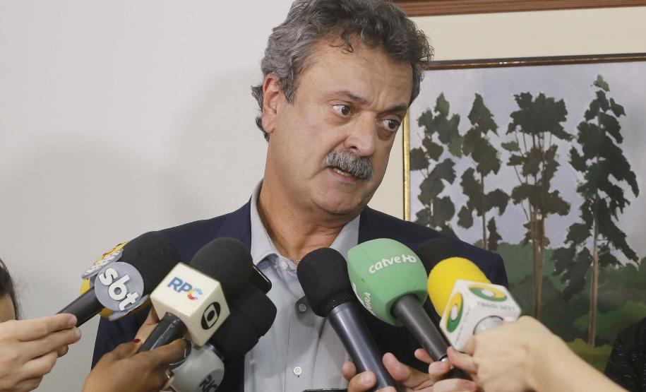 O secretário interino de Desenvolvimento Sustentável, Everton Luiz da Costa Souza, falou sobre situação das barragens do Paraná.Curitiba, 29-01-19.Foto: Arnaldo Alves / ANPr.