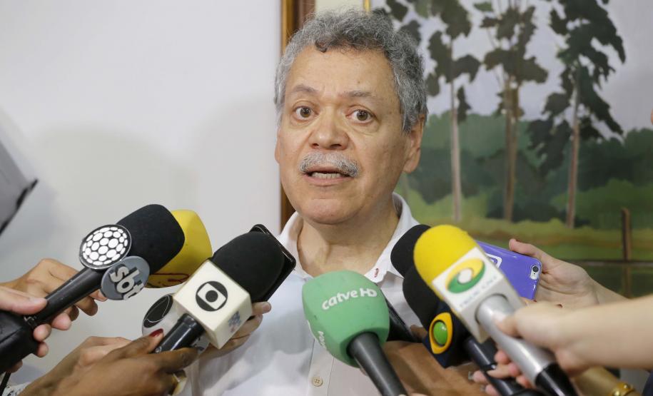 O diretor presidente do Simepar, Eduardo Alvin Leite, falou sobre situação das barragens do Paraná.Curitiba, 29-01-19.Foto: Arnaldo Alves / ANPr.