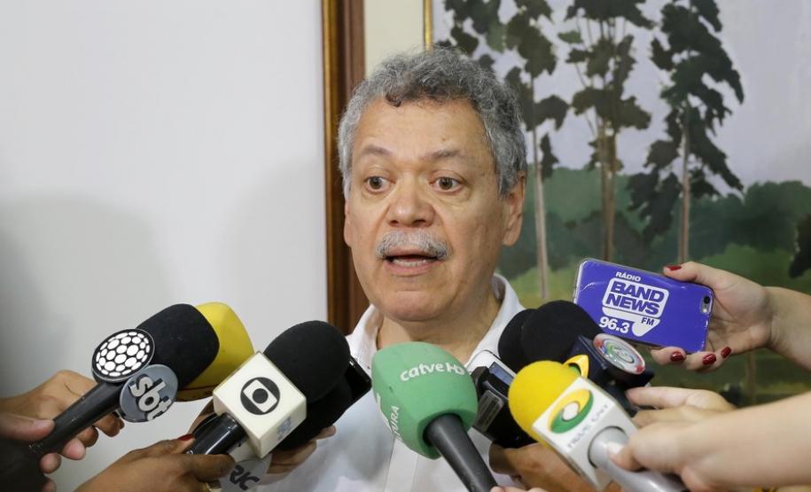 O diretor presidente do Simepar, Eduardo Alvin Leite, falou sobre situação das barragens do Paraná.Curitiba, 29-01-19.Foto: Arnaldo Alves / ANPr.