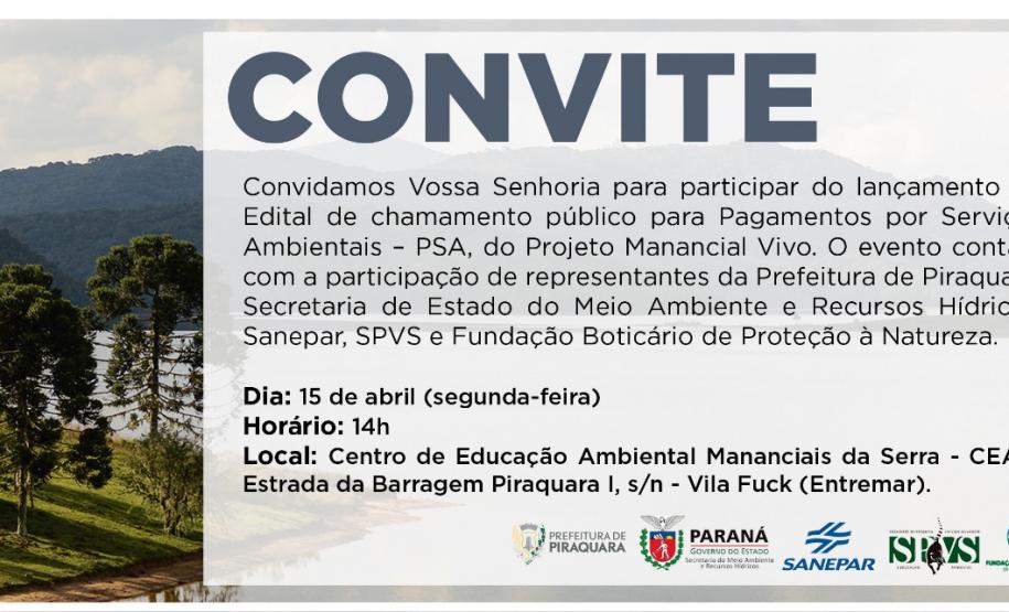 Edital do PSA será lançado em Piraquara