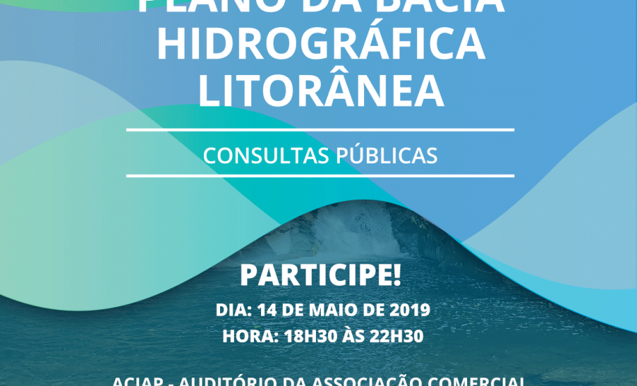 Consultas Públicas sobre o enquadramento e o Plano da Bacia Hidrográfica Litorânea serão realizadas no próximo mês em Paranaguá