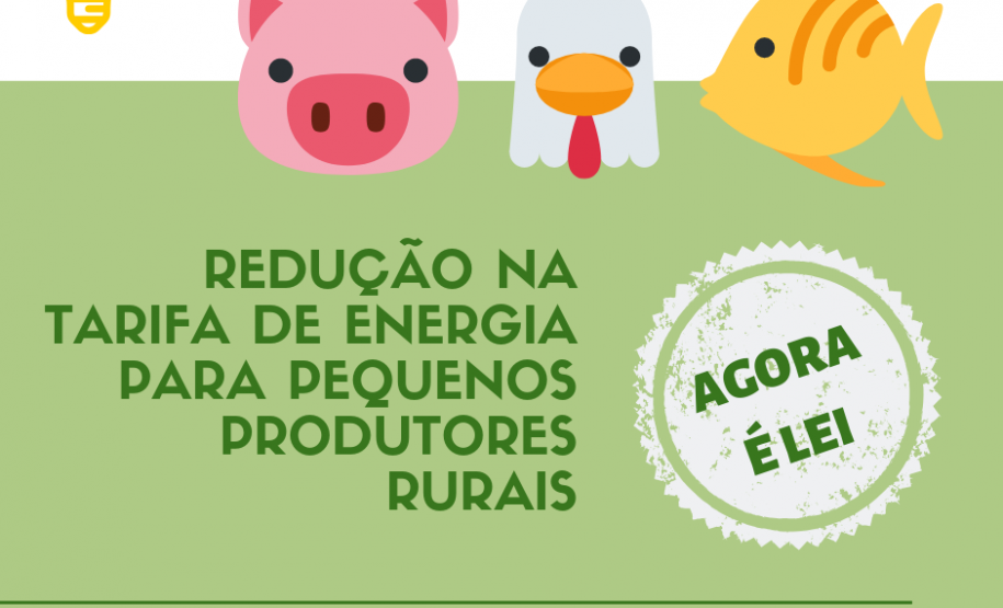 Lei que prevê desconto na tarifa da energia elétrica para pequenos produtos é aprovada