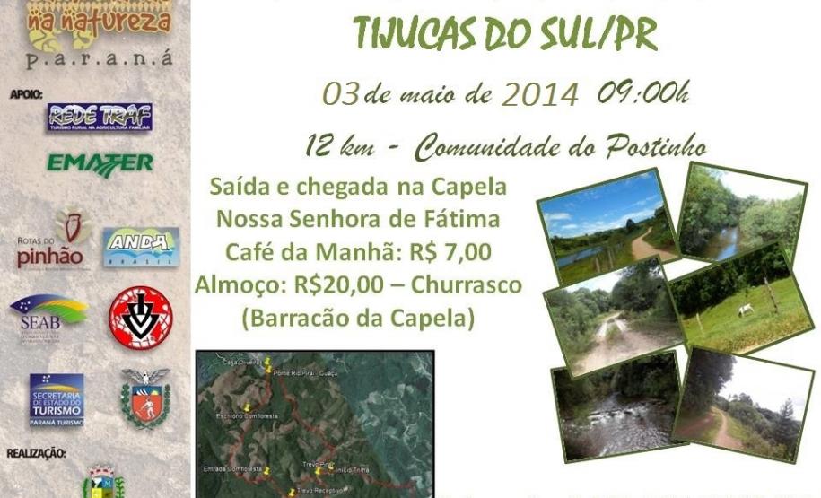 Paraná tem cinco Caminhadas na Natureza nesta semana Cinco Caminhadas Internacionais na Natureza para todos os gostos, e locais, acontecem nesta semana no Paraná. Na quinta-feira, 1º de maio. Caminho dos Ambrósios, em Tijucas do Sul.Foto: Divulgação Emater