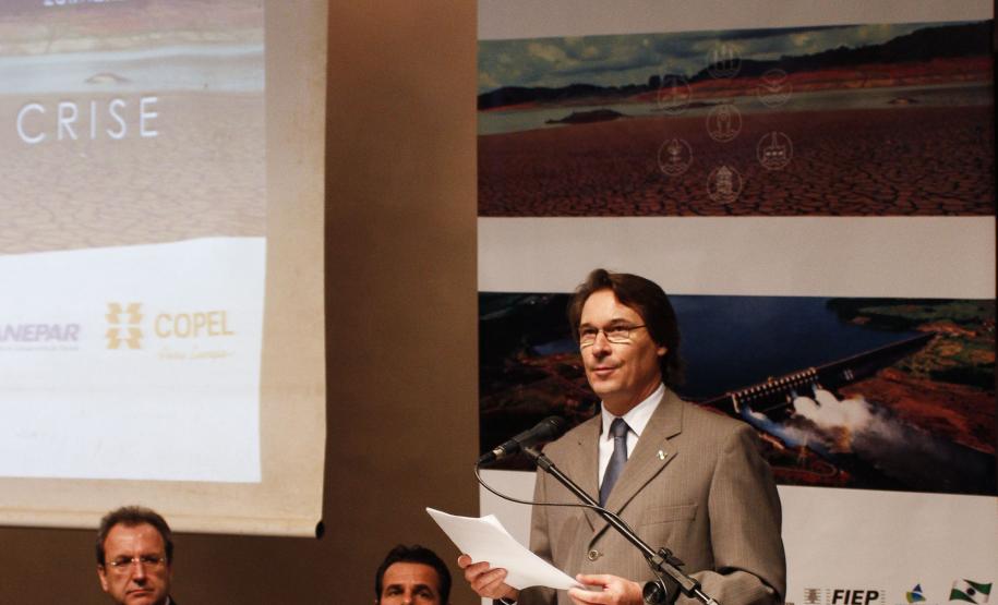 Paraná irá revitalizar o Rio Iguaçu, diz Cida em evento do Dia Mundial da Água O secretário estadual do Meio Ambiente e Recursos Hídricos, Ricardo José Soavinski, participa da abertura do Dia Mundial da Água, na Fiep. Curitiba, 23/03/2015. Foto: Pedro Ribas/ANPr