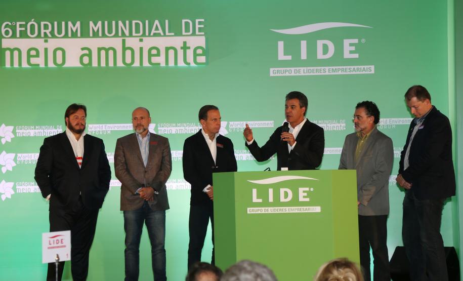 Beto Richa durante o encerramento do Fórum Mundial de Meio Ambiente.Foz do Iguaçu, 26/06/2015.Foto: Orlando Kissner/ANPr