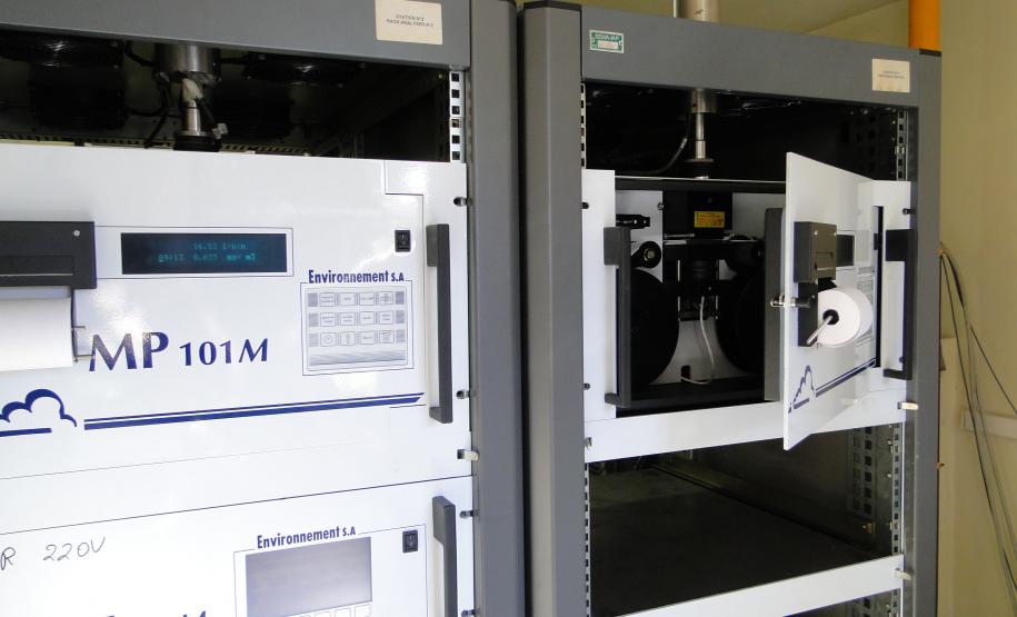 Estação de monitoramento do ar da Praça Ouvidor Pardinho, em Curitiba.Foto: IAP