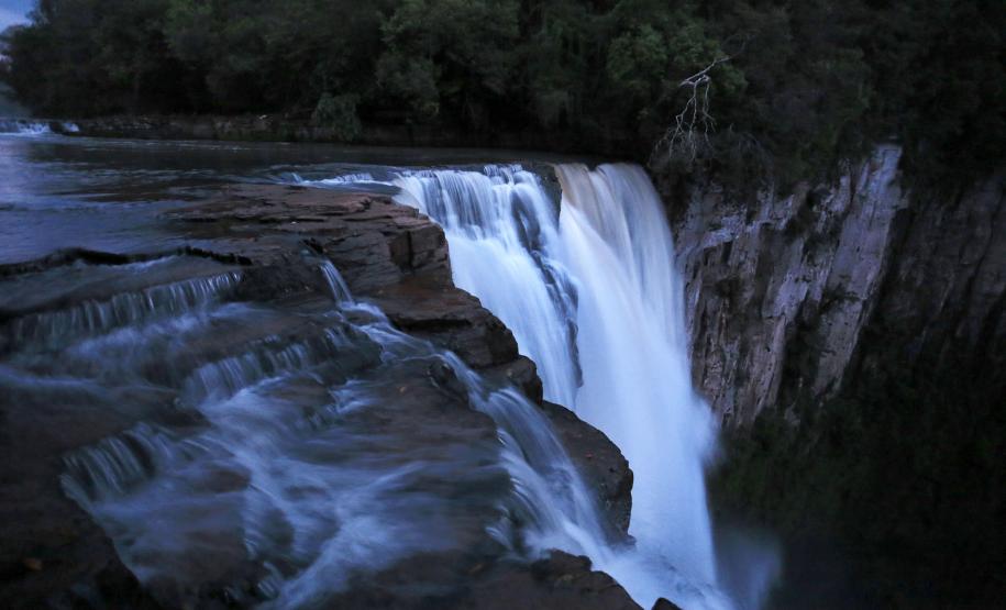 Monumento Estadual Salto São João, em Prudentópolis. N/F: secretário do Meio Ambiente e Recursos Hídricos, Ricardo Soavinski e Guilherme Vasconcellos, Diretor de Unidade de Conservação do IAP.Prudentópolis, 08-10-15.Foto: Arnaldo Alves / ANPr.