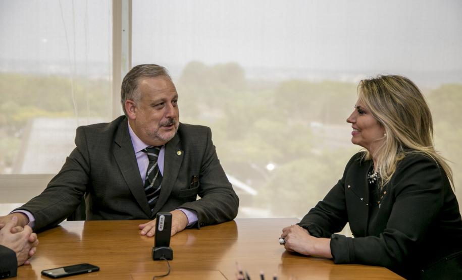Governadora em exercício, Cida Borghetti, durante reunião com o  ministro chefe da Secretaria de Governo da Presidência da República, Ricardo Berzoíne.Brasília, 21/10/2015.Foto: Divulgação