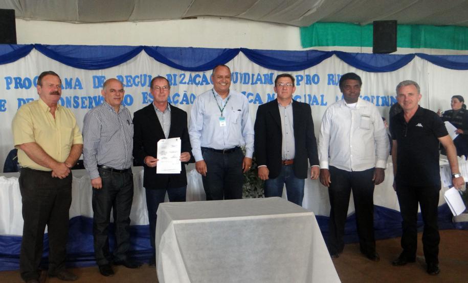 Audiência entrega Unidade de Conservação e dá início ao processo de regularização fundiária de propriedades em Boa Ventura de São Roque.Boa Ventura de São Roque, 17/05/2016.Foto: Divulgação ITCG