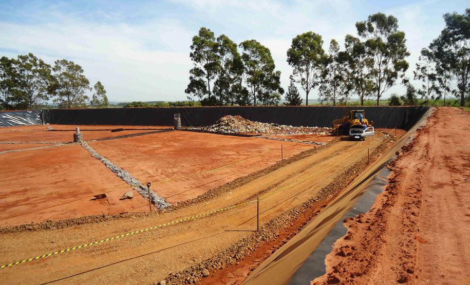 Sanepar começa a utilizar nova célula no Aterro sanitário de Cianorte. Foto: Divulgação